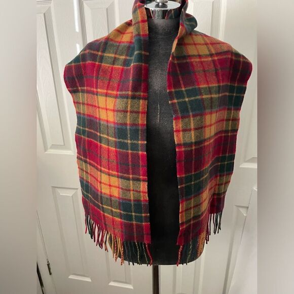 James Pringle Weavers Plaid Wool Scarf - Picture 1 of 5